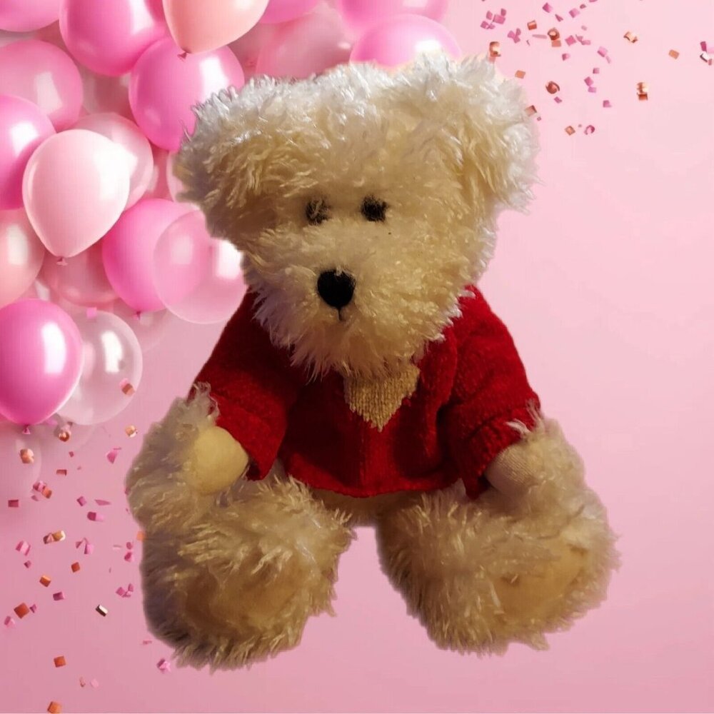 Vintage 1980's Boyd's Bear Juliet's Bear love White 12" Plush fully Jointed - Picture 1 of 11